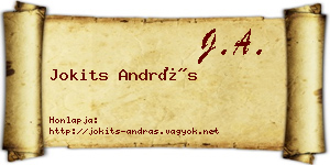 Jokits András névjegykártya